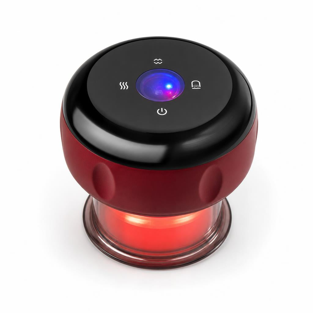 Touch control panel: heat, suction, pause and power