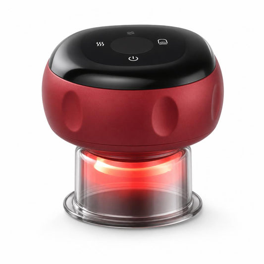 Heated electric cupping massager, front view
